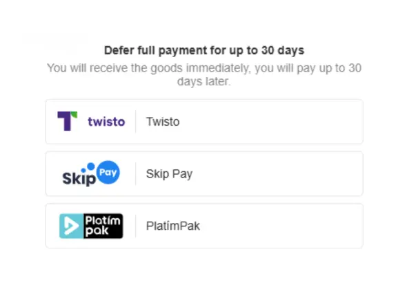 Odložené platby na platební bráně