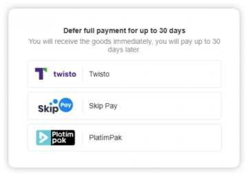 odložená platba na platební bráně