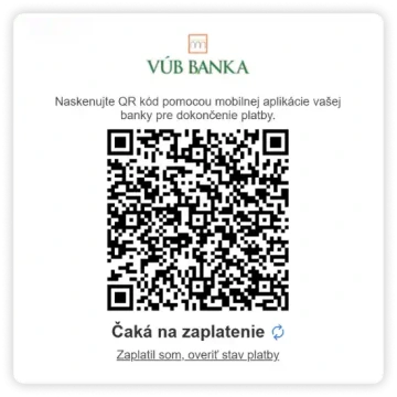 QR platba na platební bráně
