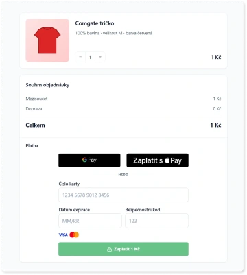 Web checkout default