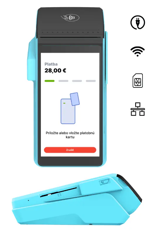 pultový platobný terminál