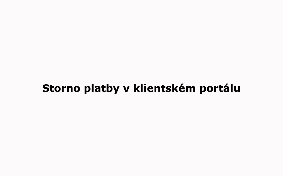 Storno platby