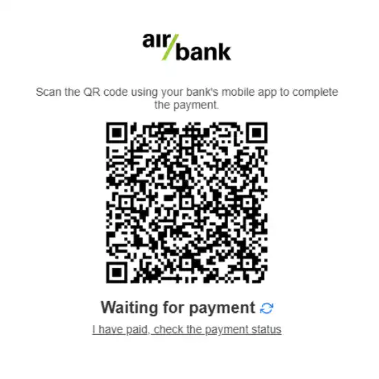 QR platba na platební bráně